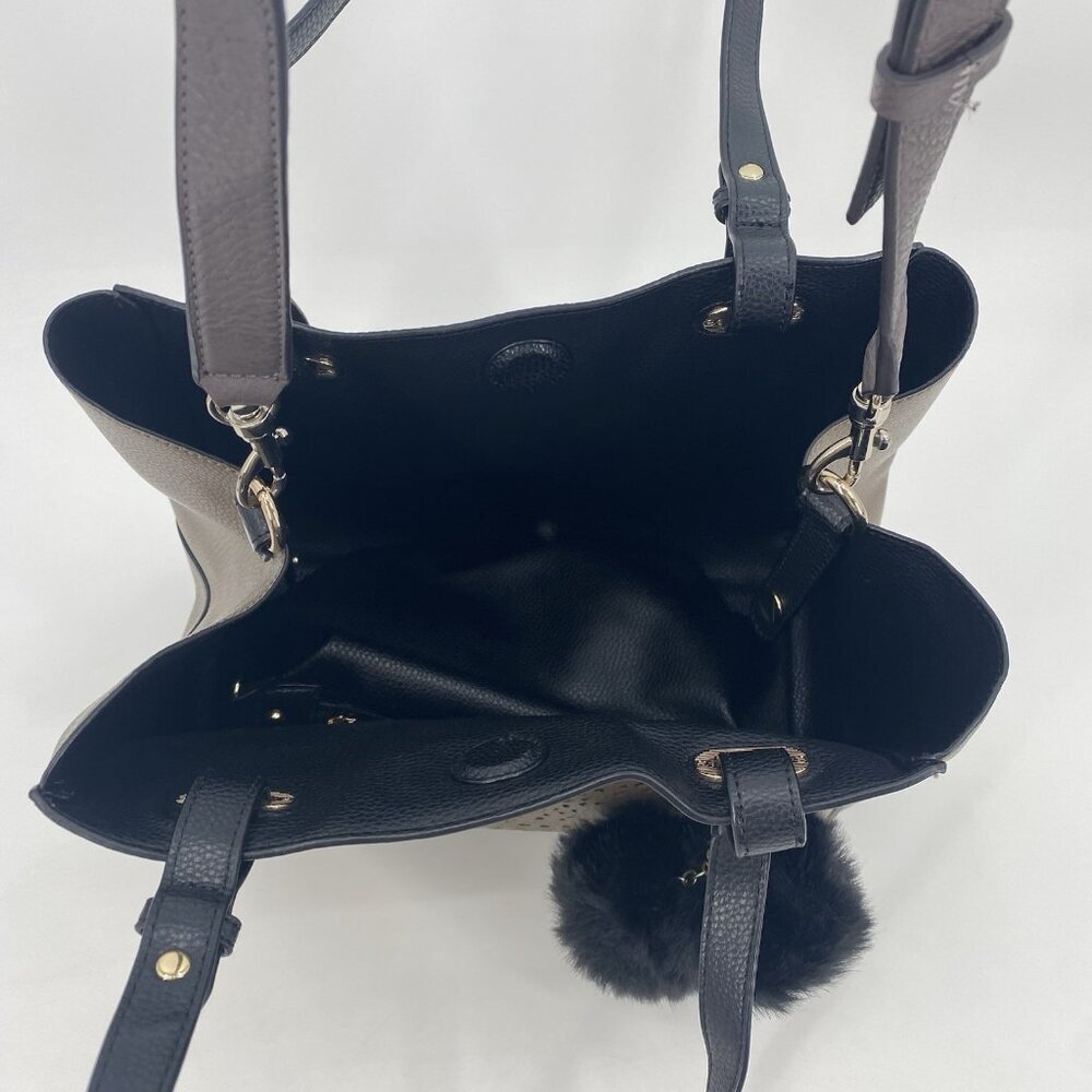 Andrew Marc Tan Beige Black Marc New York Handbag Tote Crossbody - Picture 10 of 14